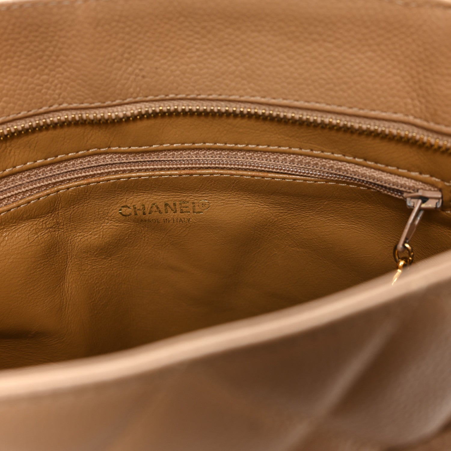 Chanel Caviar Quilted Medallion Tote Beige 6 of 13