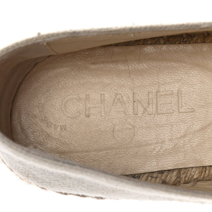 Chanel Linen CC Espadrilles 41 Beige Black 11 of 18