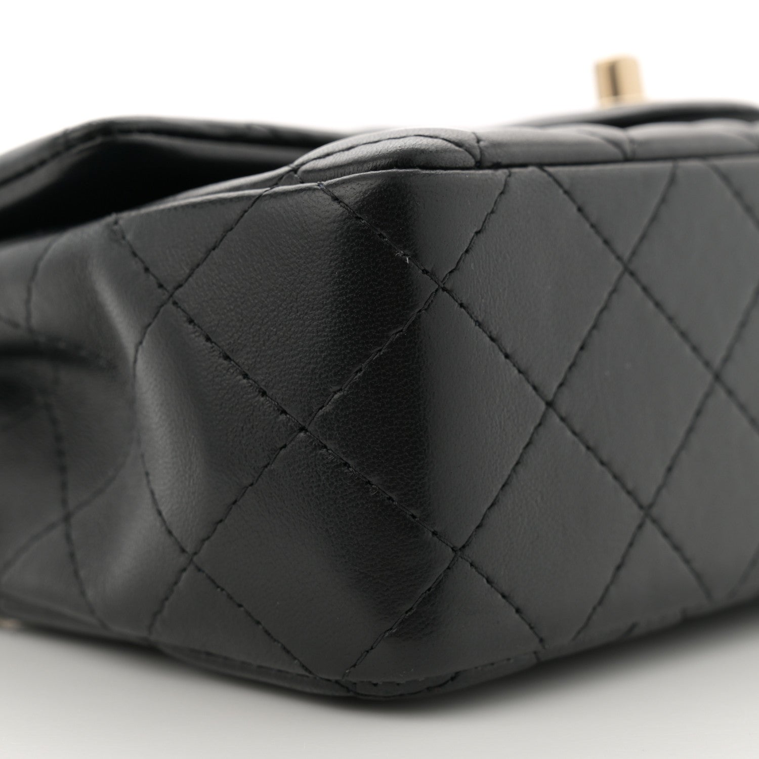 Chanel Lambskin Quilted Mini Rectangular Flap Black 9 of 10