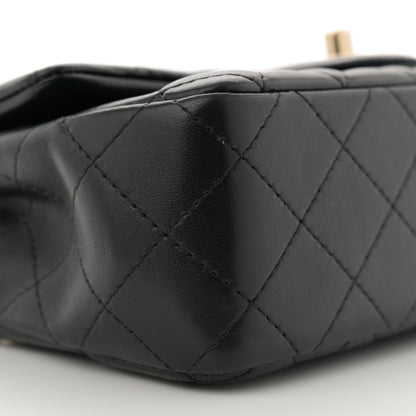 Chanel Lambskin Quilted Mini Rectangular Flap Black 9 of 10