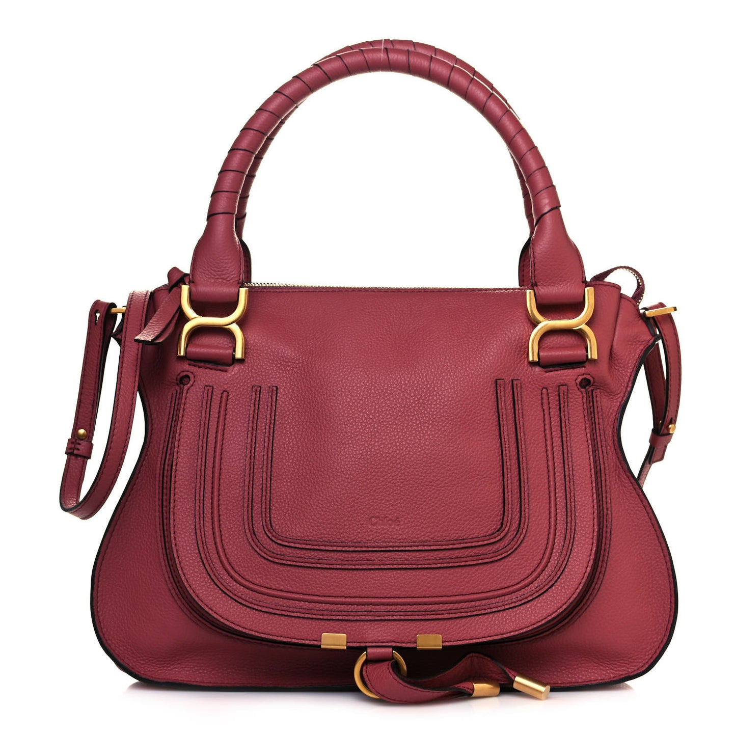 Calfskin Medium Marcie Satchel Faded Rose