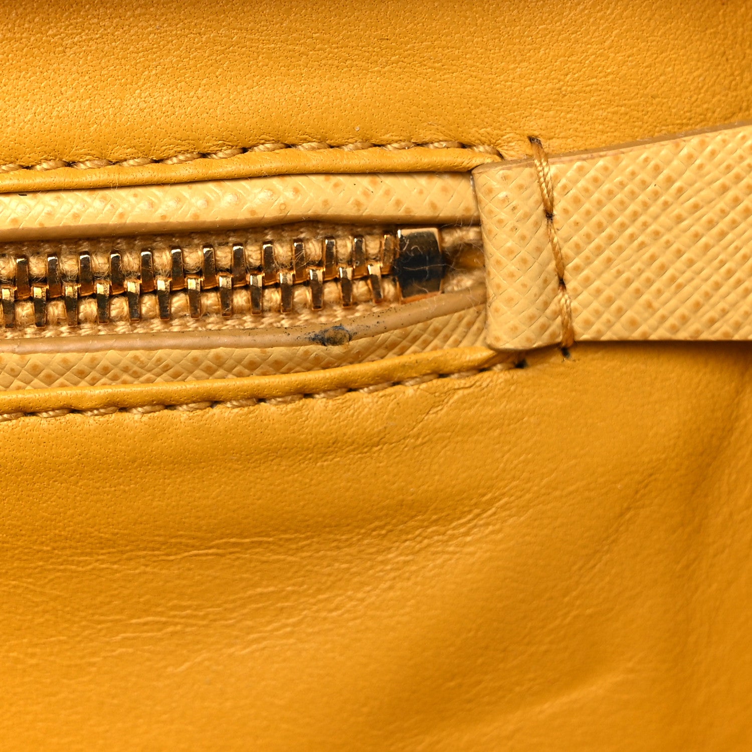 Prada Saffiano Lux East West Frame Clutch Ginestra 10 of 12