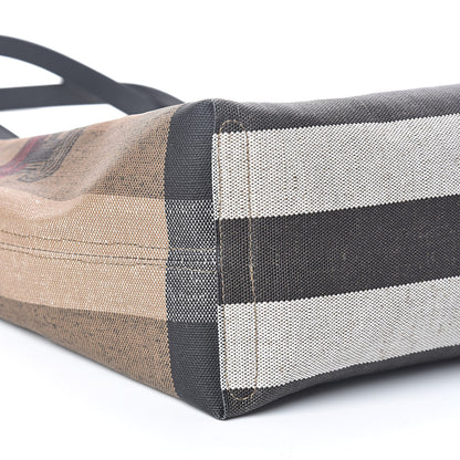 Burberry Coated Canvas Mega Check Medium Doodle Tote Black 7 of 8