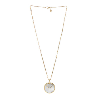 David Yurman 18K Yellow Gold Diamond Black Onyx Mother of Pearl Medium Reversible Elements Necklace 4 of 5