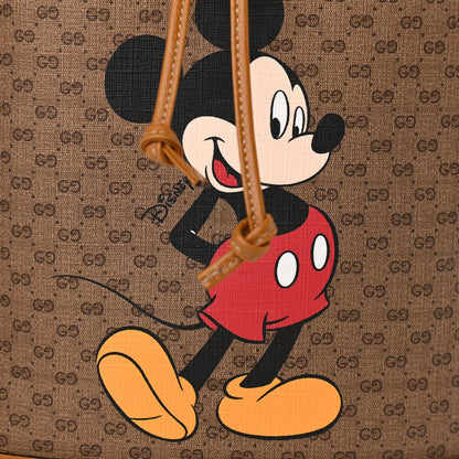 Gucci X DISNEY Mini Vintage GG Supreme Monogram Bucket Bag Beige Vintage Sun Oil 8 of 11