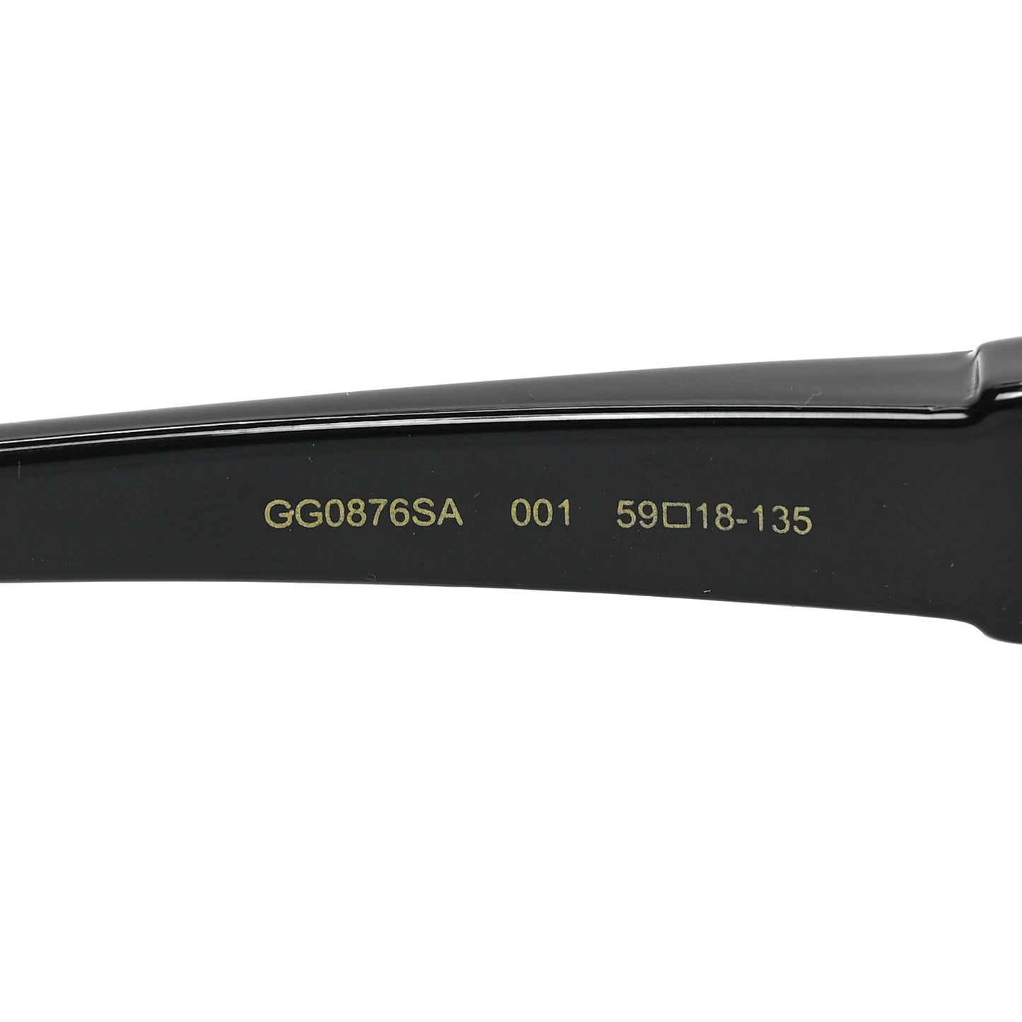 Acetate Square Frame Sunglasses GG0876S Black
