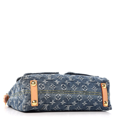 Louis Vuitton Monogram Denim Baggy PM Blue 4 of 13