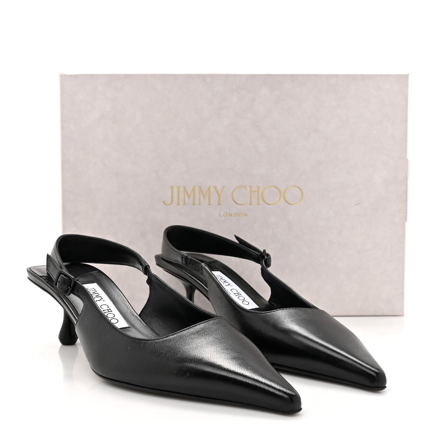 Jimmy Choo Nappa Amel 50 Slingback Pumps 36.5 Black 13 of 13