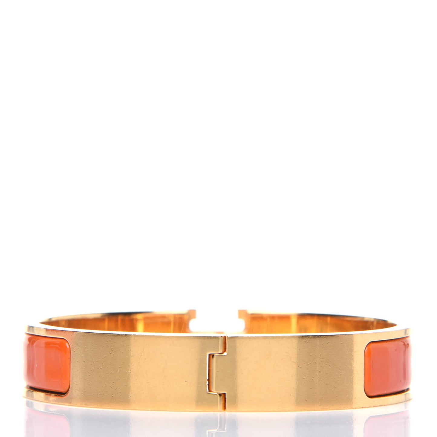 Enamel Narrow Clic Clac H Bracelet PM Orange