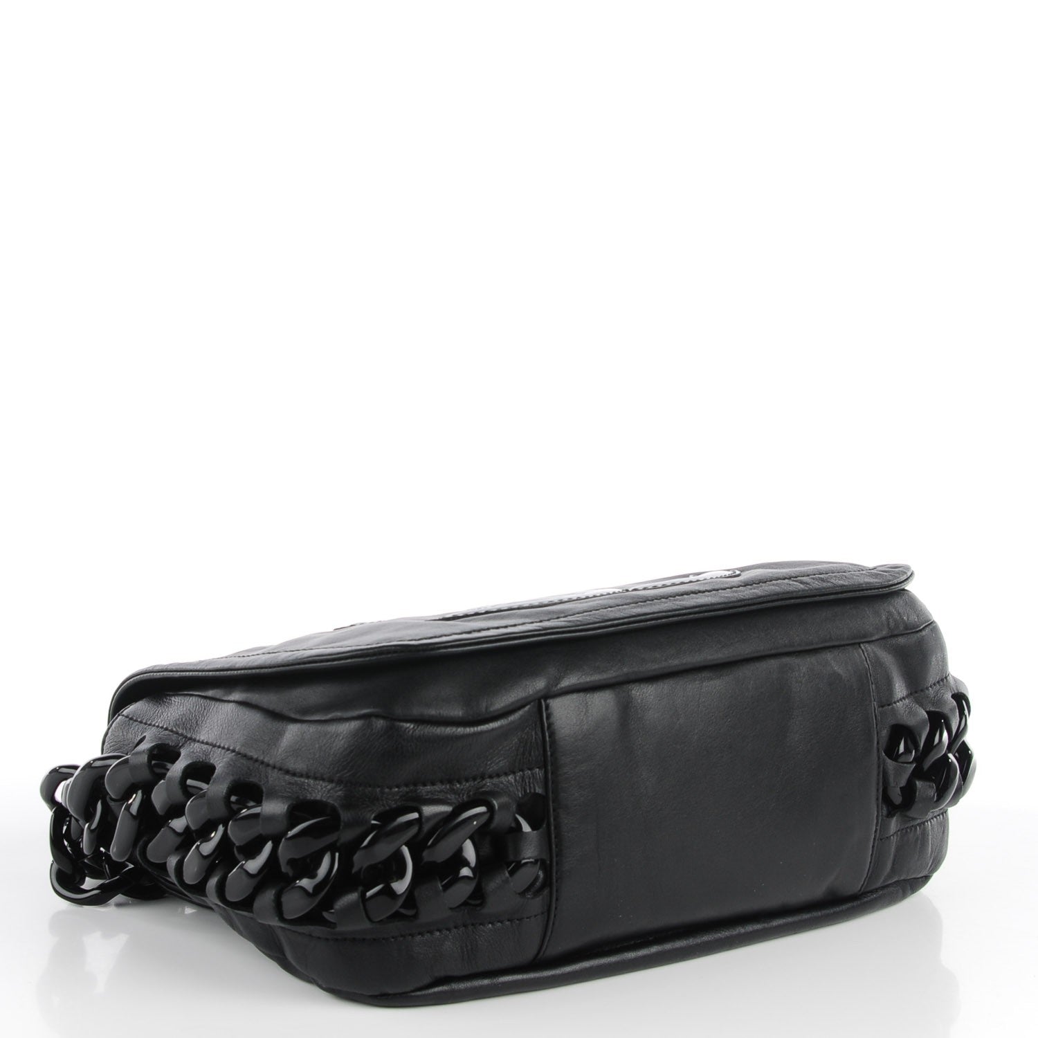Chanel Calfskin Modern Chain Rhodoid Flap Black 4 of 7