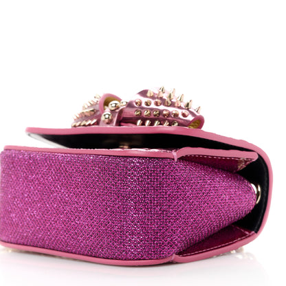 Christian Louboutin Specchio Patent Embossed Spikes Sweety Charity NV Crossbody Bag Cassis 11 of 11