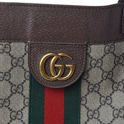 Gucci GG Supreme Monogram Web Large Ophidia Vertical Shopping Tote Brown 11 of 11