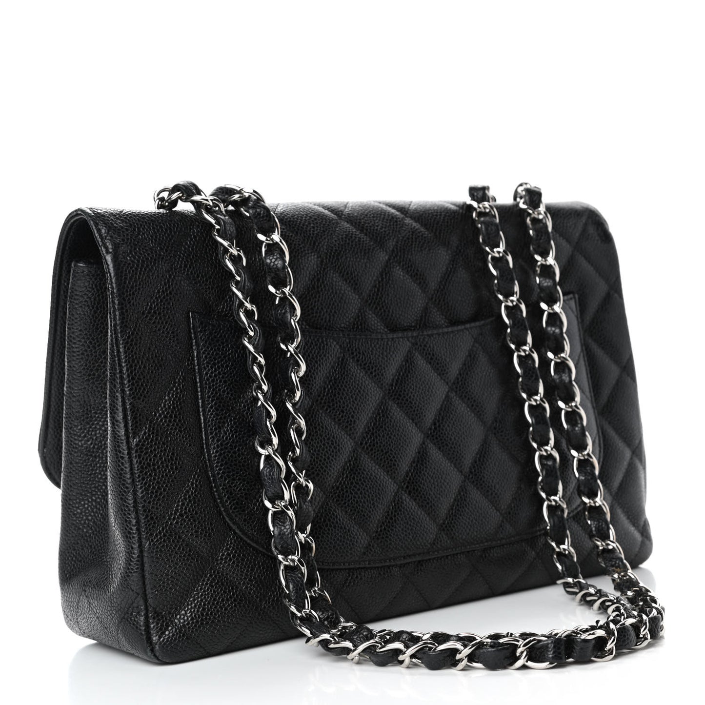 Caviar Quilted Jumbo Single Flap Black
