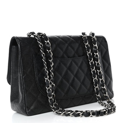 Chanel Caviar Quilted Jumbo Single Flap Black 2 of 8