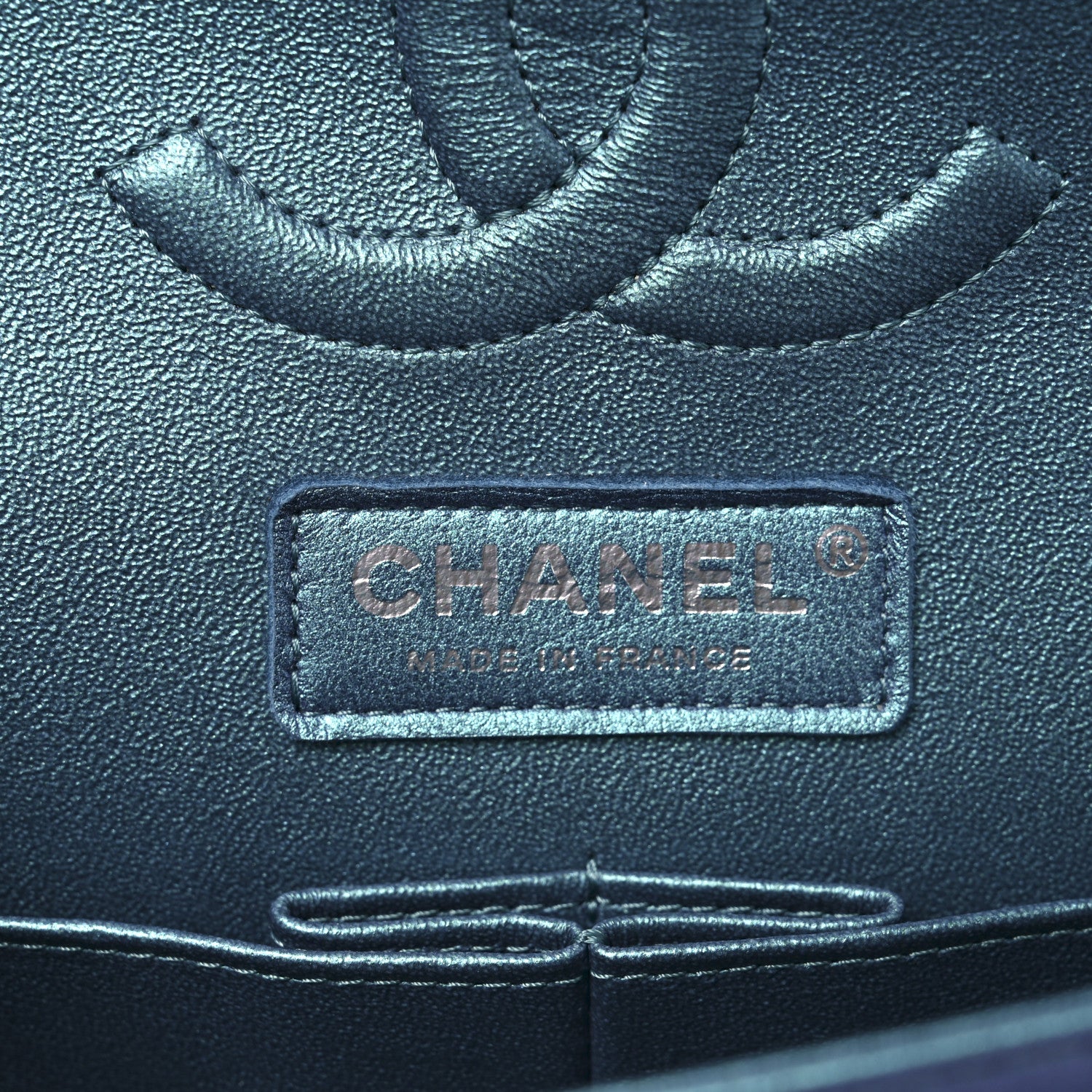 Chanel Metallic Lambskin Quilted Medium Double Flap Turquoise 6 of 11