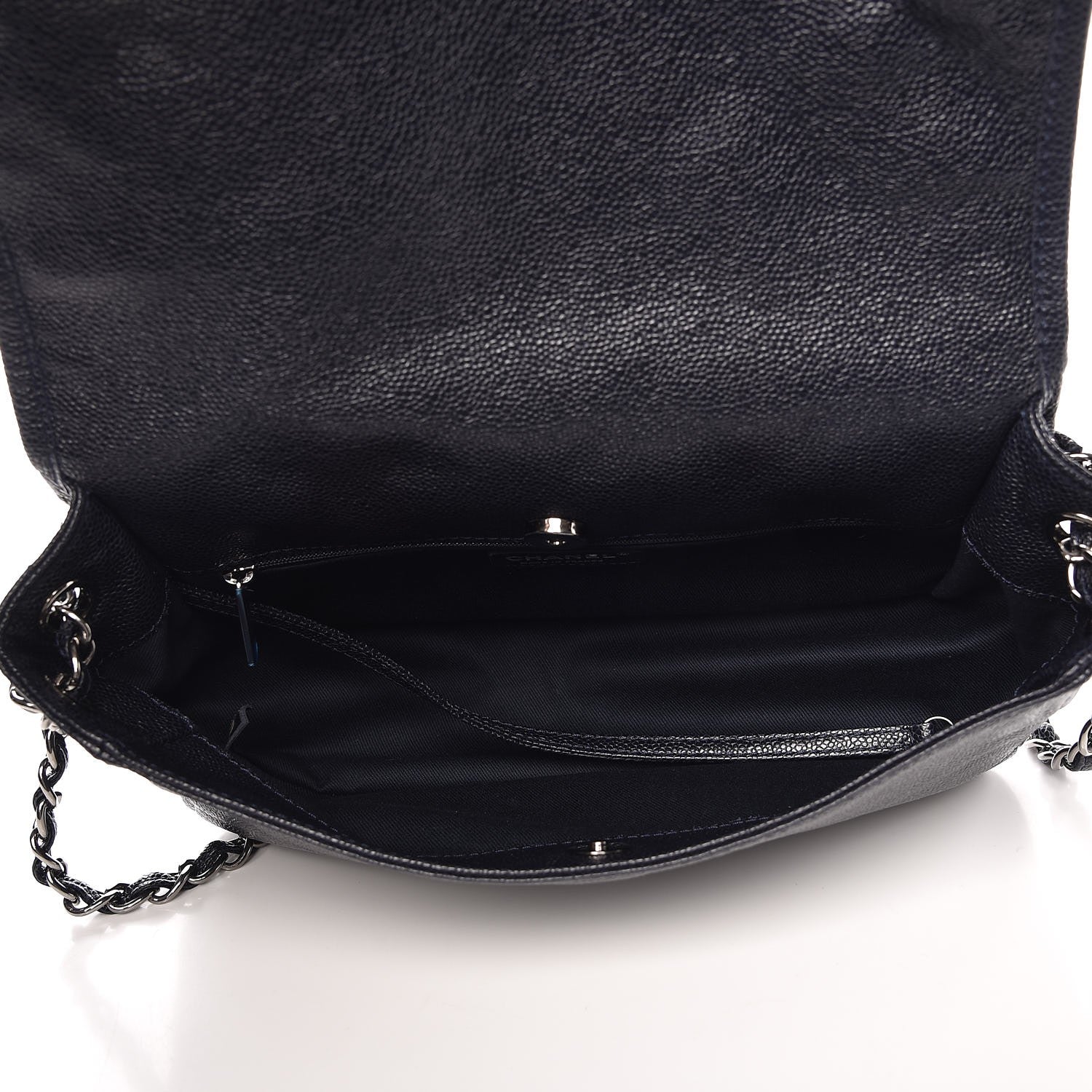 Chanel Grained Calfskin Medium Natural Beauty Messenger Navy Blue 5 of 7