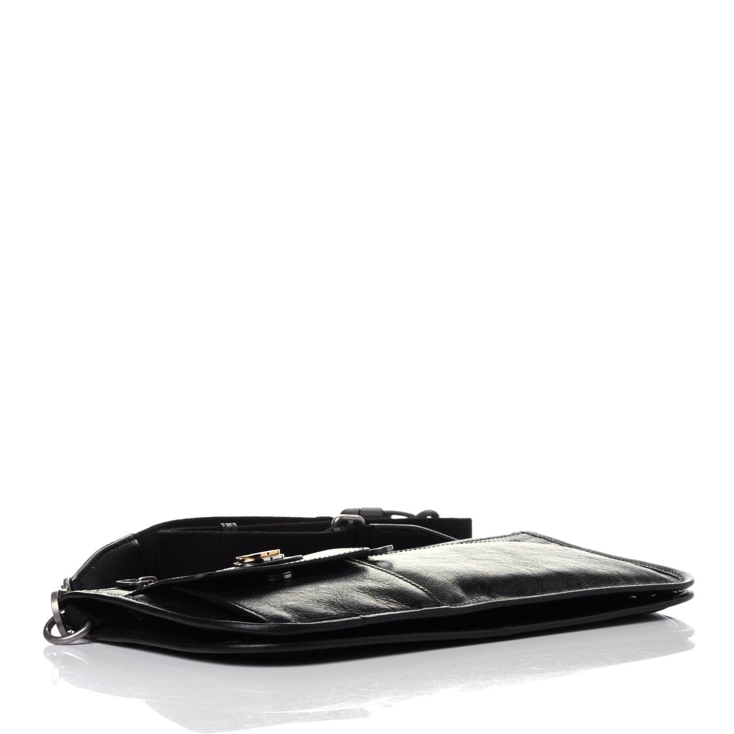 Gucci Fluffy Calfskin Morpheus Messenger Bag Black 4 of 11