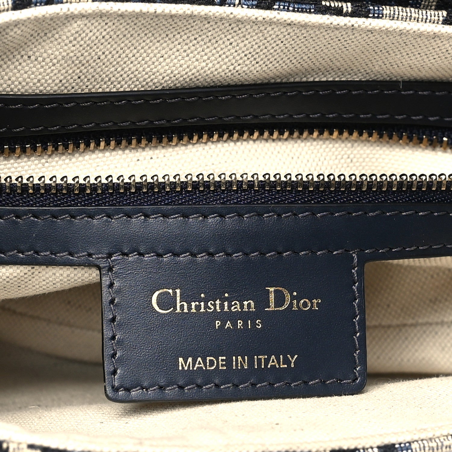 Christian Dior Oblique Saddle Bag With Strap Blue 6 of 11