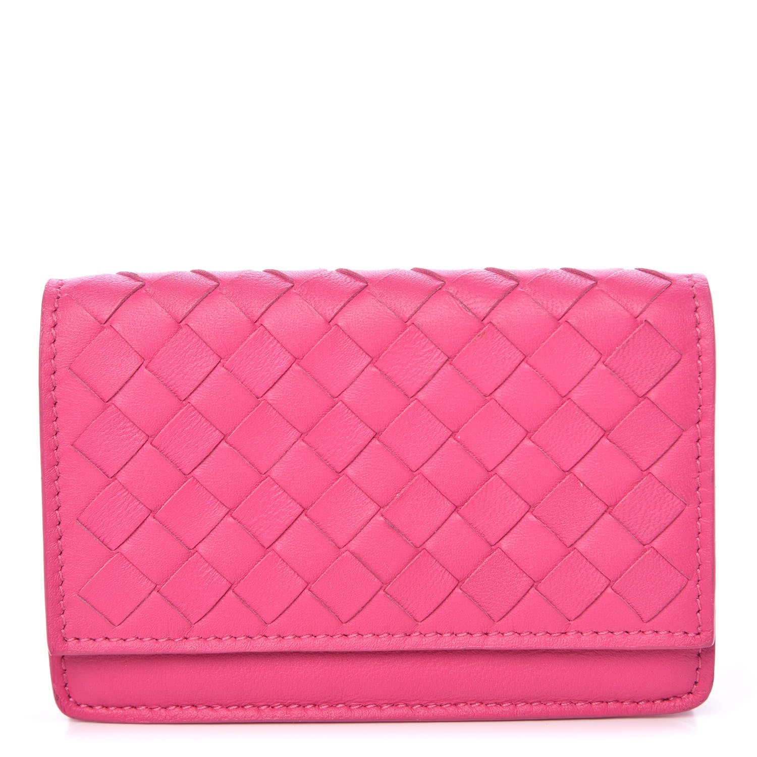 Bottega Veneta Nappa Intrecciato Card Holder Rosa Shock 1 of 9