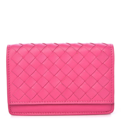 Bottega Veneta Nappa Intrecciato Card Holder Rosa Shock 1 of 9