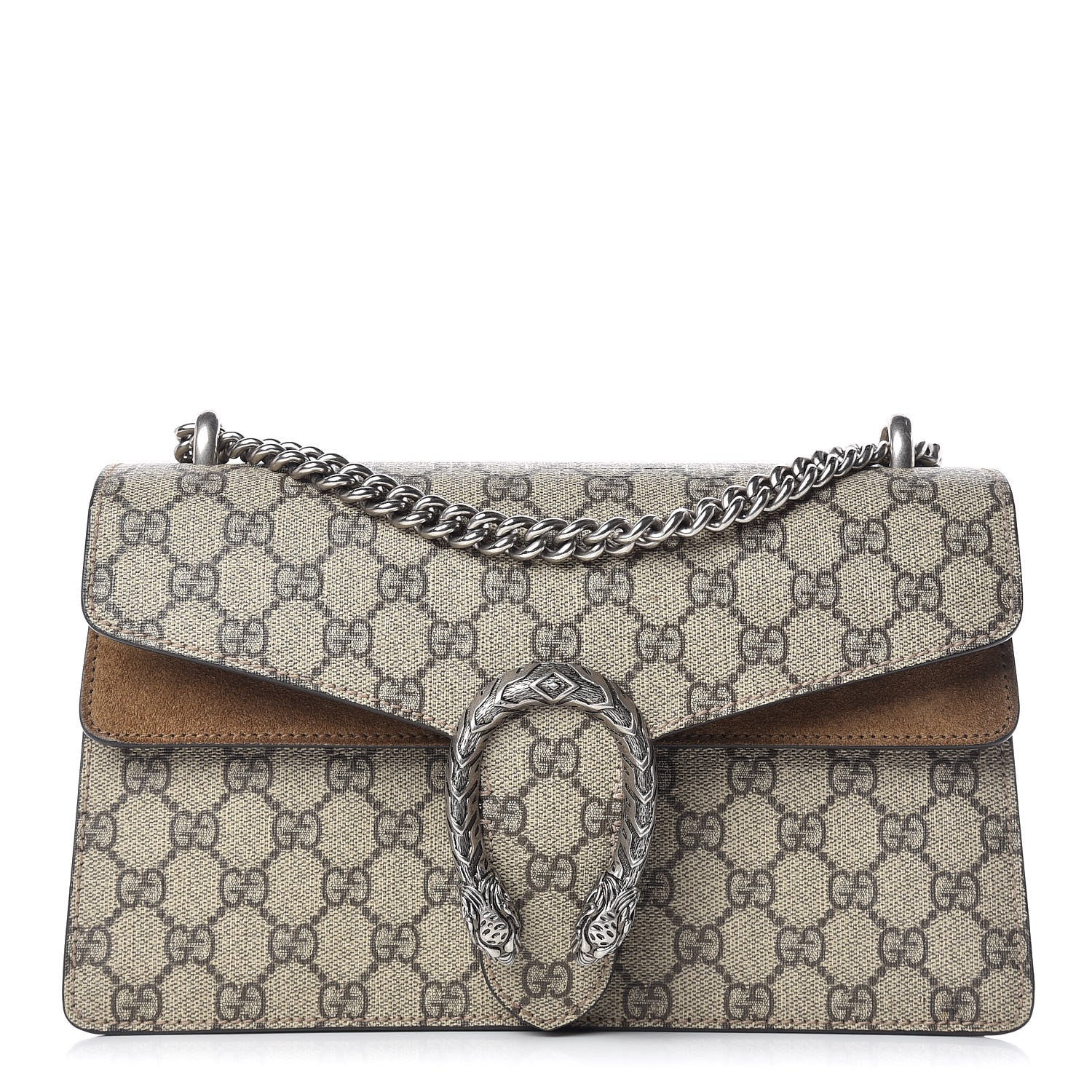 Gucci GG Supreme Monogram Small Dionysus Shoulder Bag Taupe 1 of 11