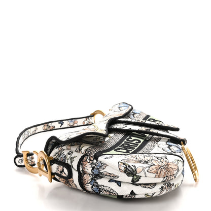 Christian Dior Canvas Toile Mexico Embroidery Saddle Bag White Multicolor 4 of 10