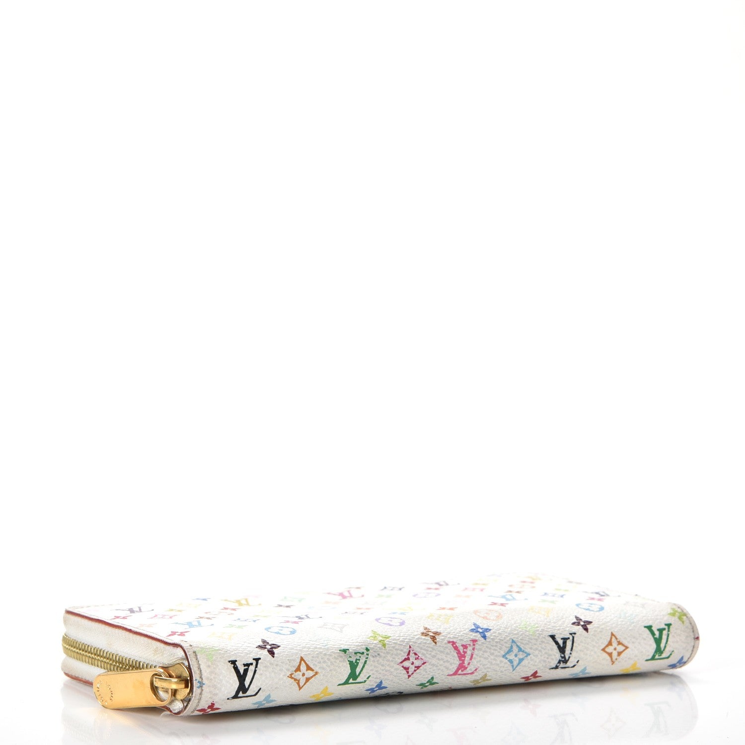 Louis Vuitton Monogram Multicolor Zippy Wallet White Litchi 4 of 15