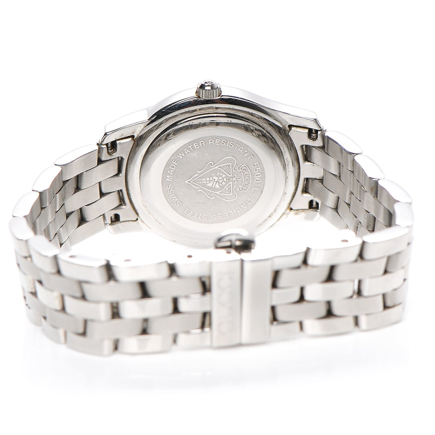 Stainless Steel Diamond 27mm 5500L Quartz Watch Black