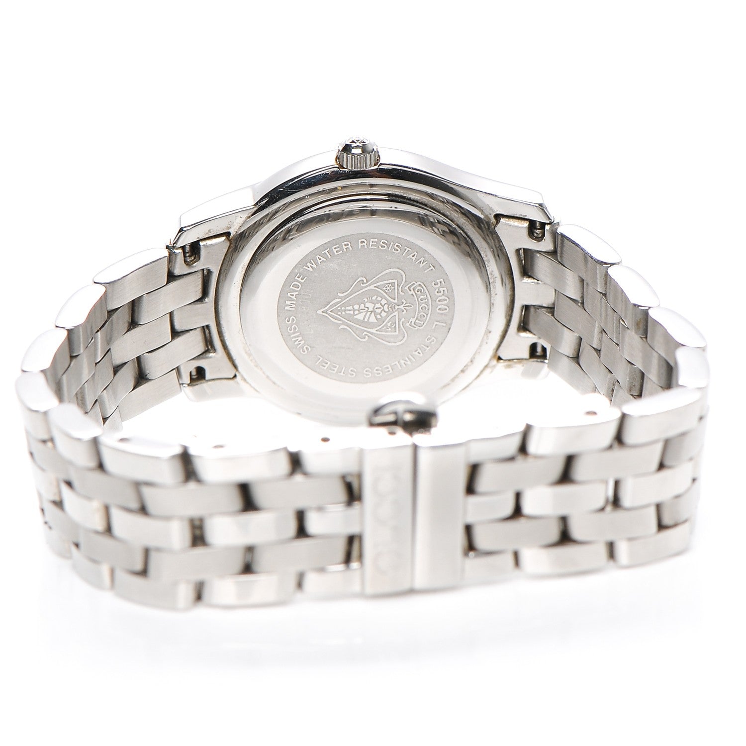 Gucci Stainless Steel Diamond 27mm 5500L Quartz Watch Black 6 of 10