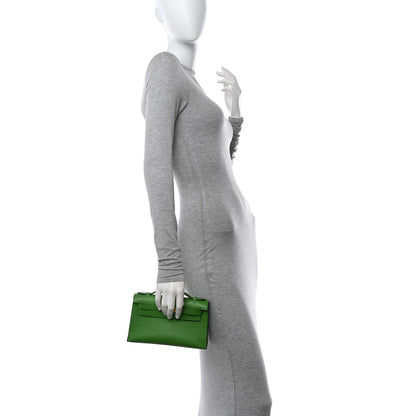 Hermes Swift Kelly Pochette Clutch Vert Yucca 2 of 10