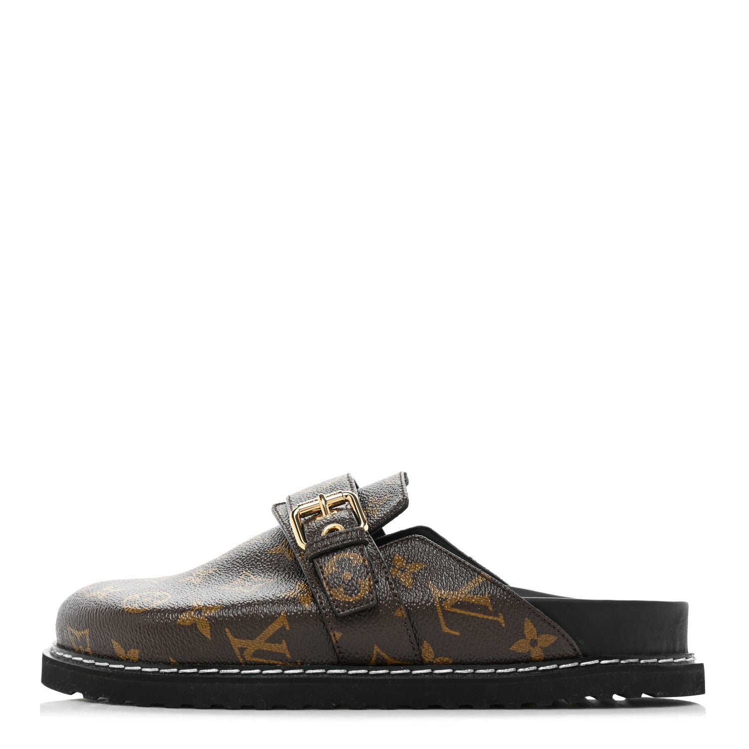 Louis Vuitton Patent Monogram Womens Cosy Flat Comfort Clog Mules 39 Brown 1 of 9