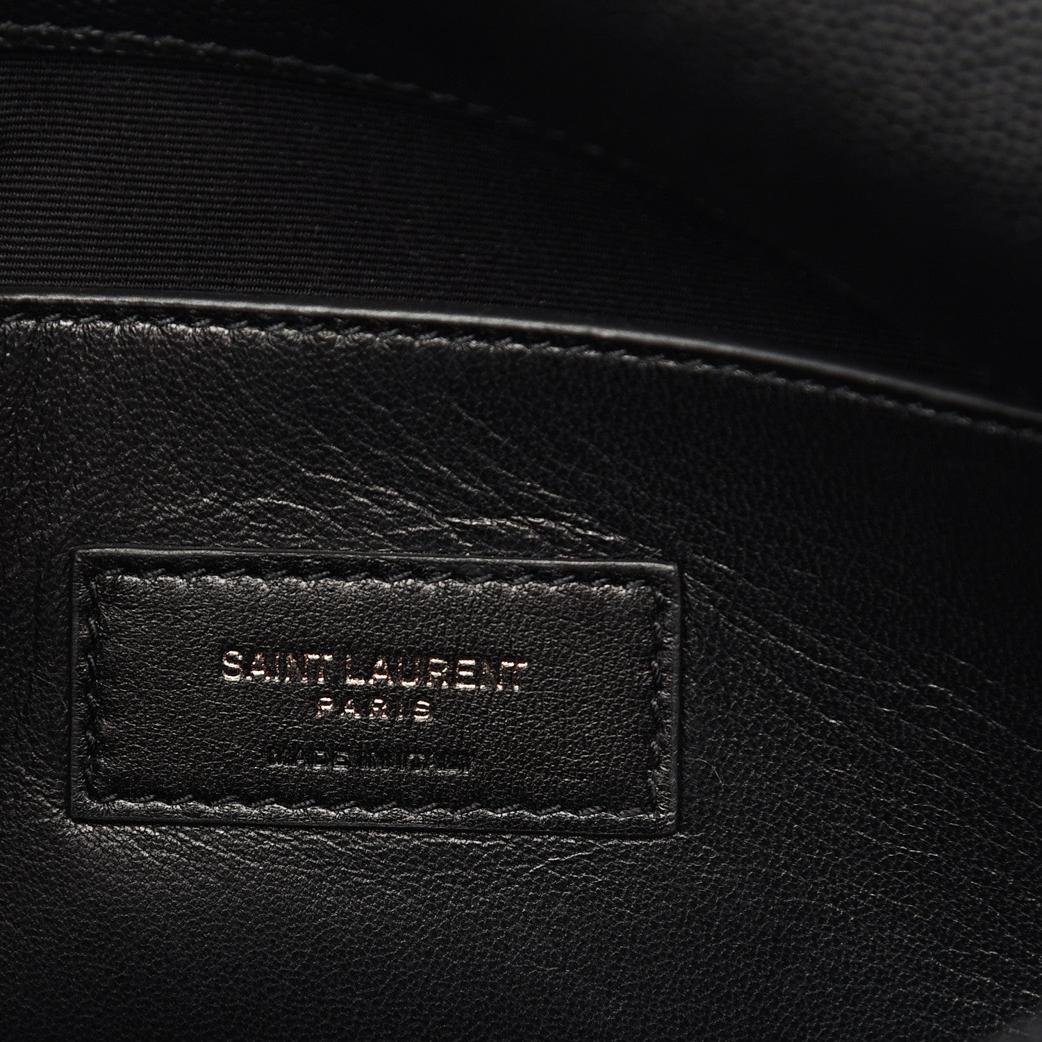 Saint Laurent Grain De Poudre Medium West Hollywood Monogram Fold-Over Black 5 of 9