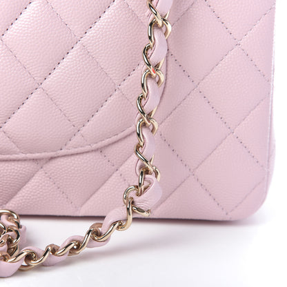Chanel Caviar Quilted Medium Double Flap Light Pink 13 of 13