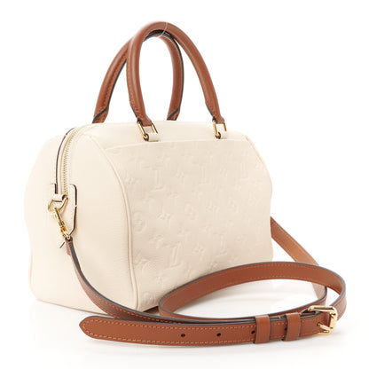 Louis Vuitton Empreinte Calfskin Speedy Bandouliere 25 NM Creme Caramel 3 of 12
