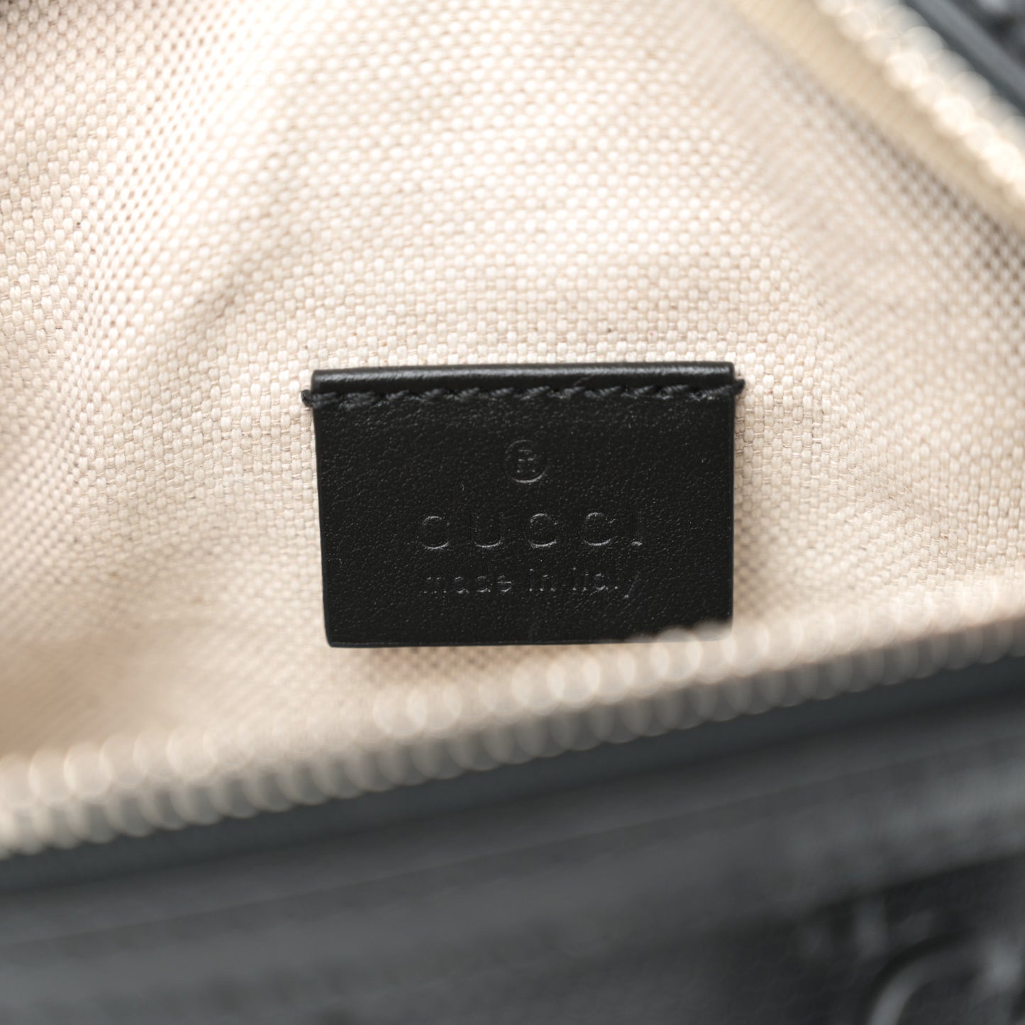 Calfskin GG Tennis Embossed Belt Bag Black