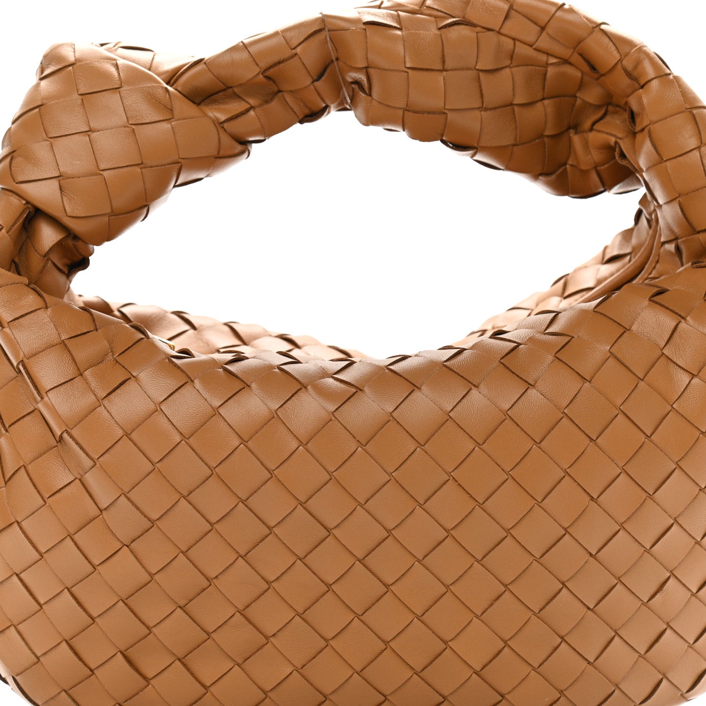 Nappa Intrecciato Teen Jodie Hobo Caramel