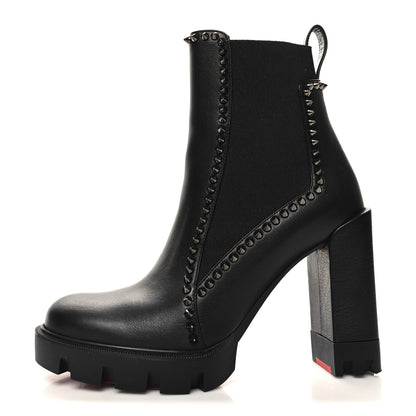 Christian Louboutin Nappa Out Line Spike Lug 100 Boots 37 Black 1 of 7