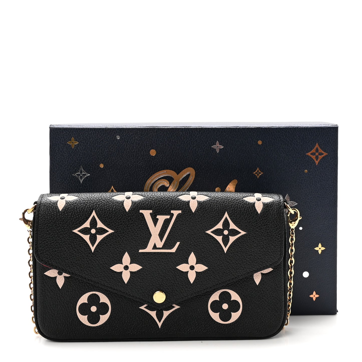 Empreinte Monogram Giant Felicie Pochette Black Beige