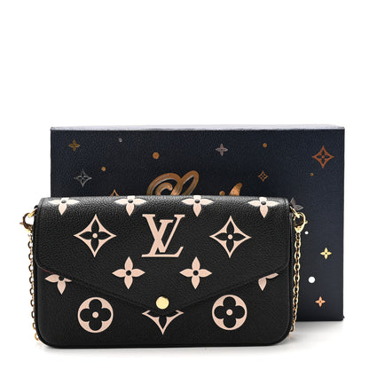 Louis Vuitton Empreinte Monogram Giant Felicie Pochette Black Beige 10 of 10