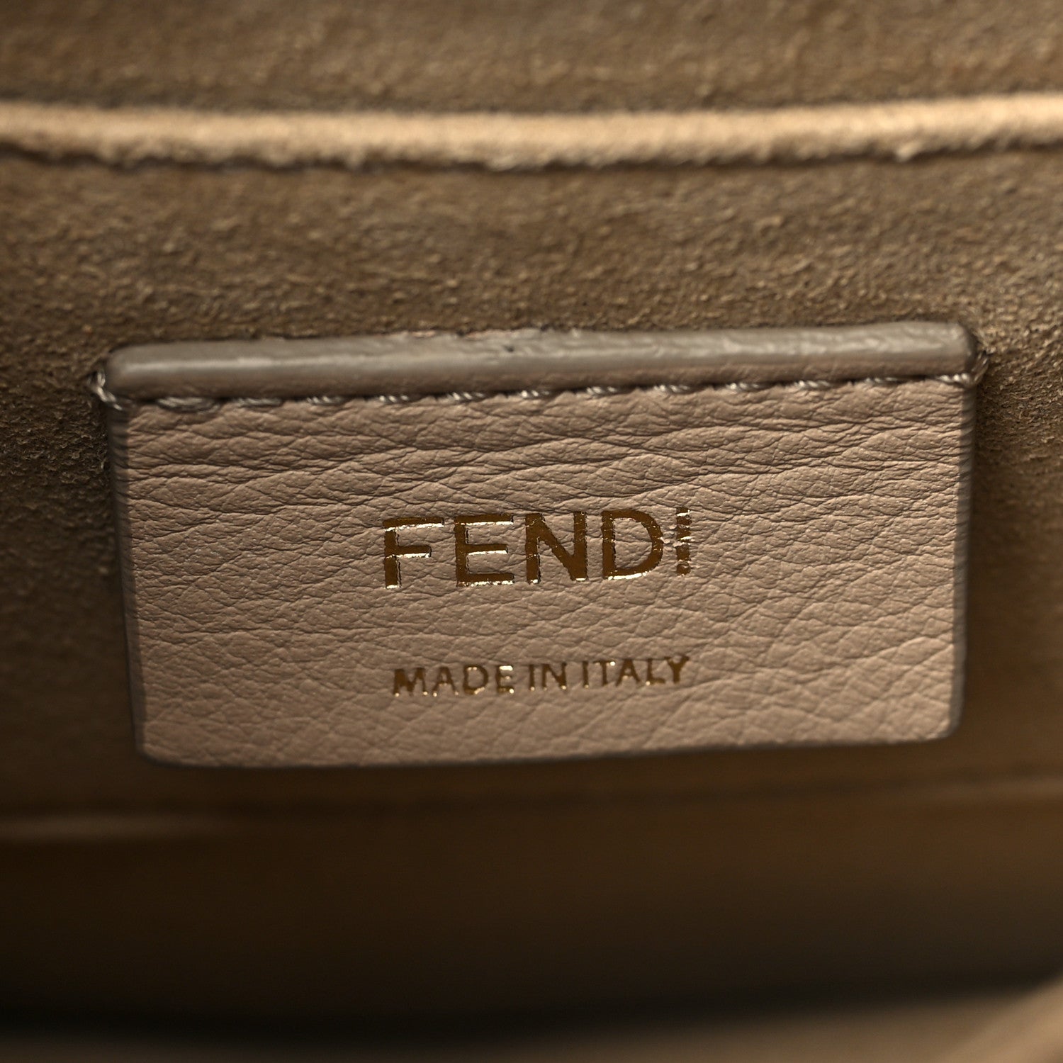 Fendi Vitello Liberty Bi-Color FF 1974 Embossed Small Kan U Shoulder Bag Maya Black 6 of 10