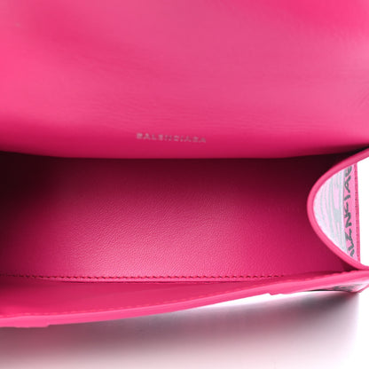 Balenciaga Smooth Calfskin Graffiti Hourglass Top Handle Bag XS Acid Fuchsia Black 23 of 36