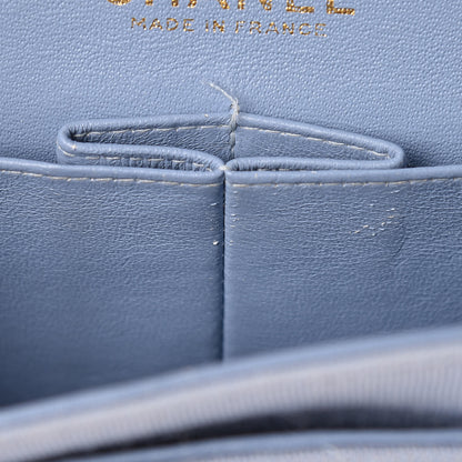 Chanel Jersey Quilted Medium Double Flap Light Blue 7 of 16