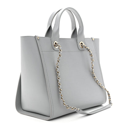 Chanel Caviar Studded Small Deauville Tote Grey 3 of 10