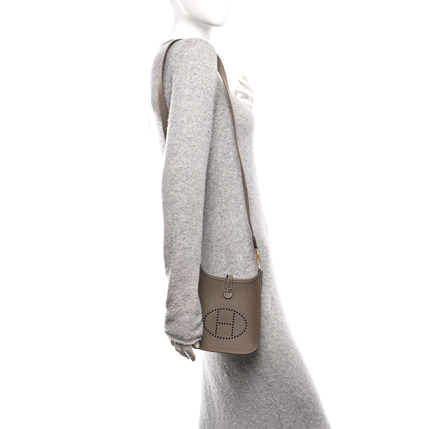 Hermes Taurillon Clemence Evelyne TPM Etoupe 2 of 11