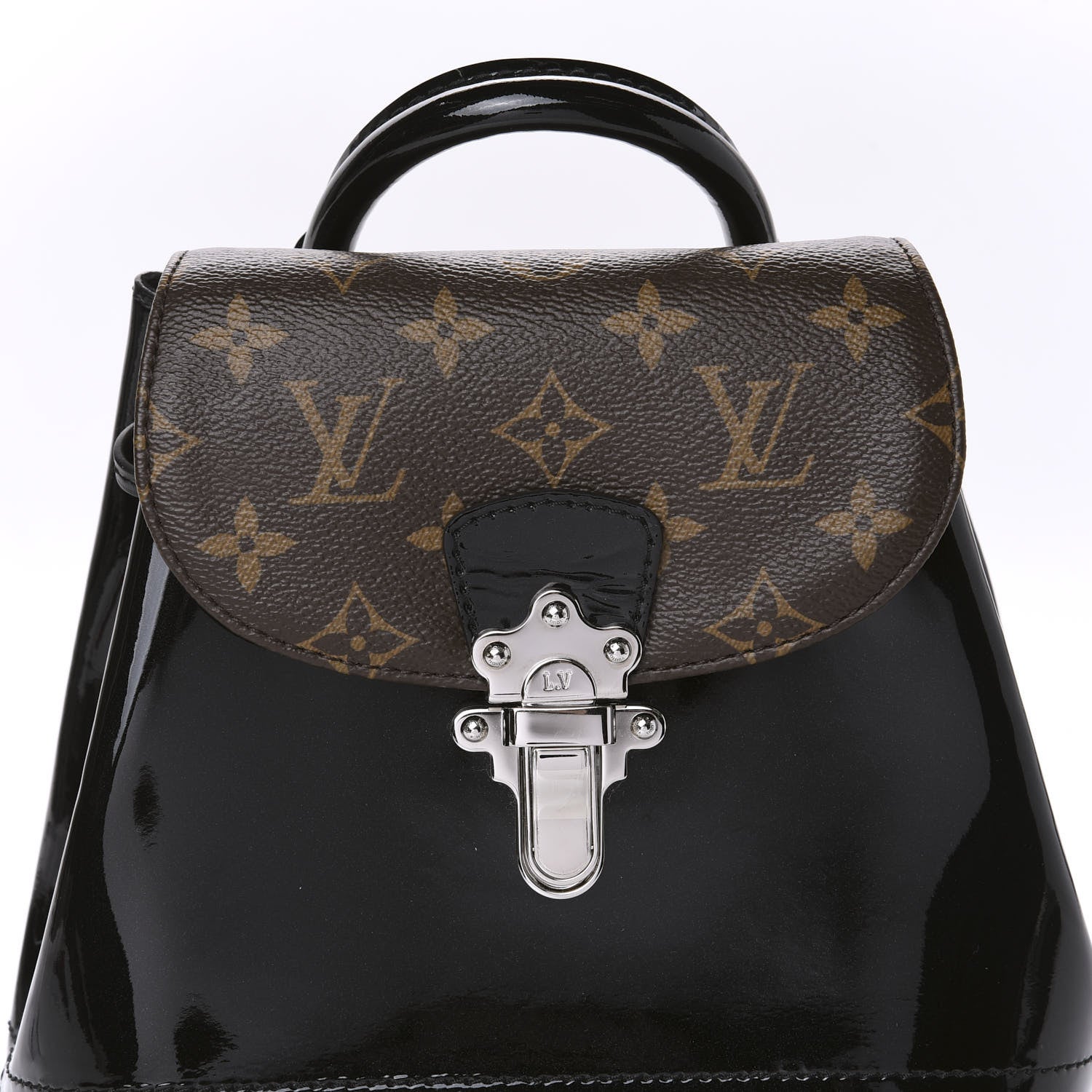 Louis Vuitton Patent Monogram Hot Springs Backpack Black 9 of 10