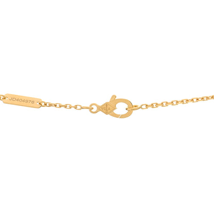 Van Cleef & Arpels 18K Yellow Gold Guilloche Vintage Alhambra Pendant Necklace 3 of 3