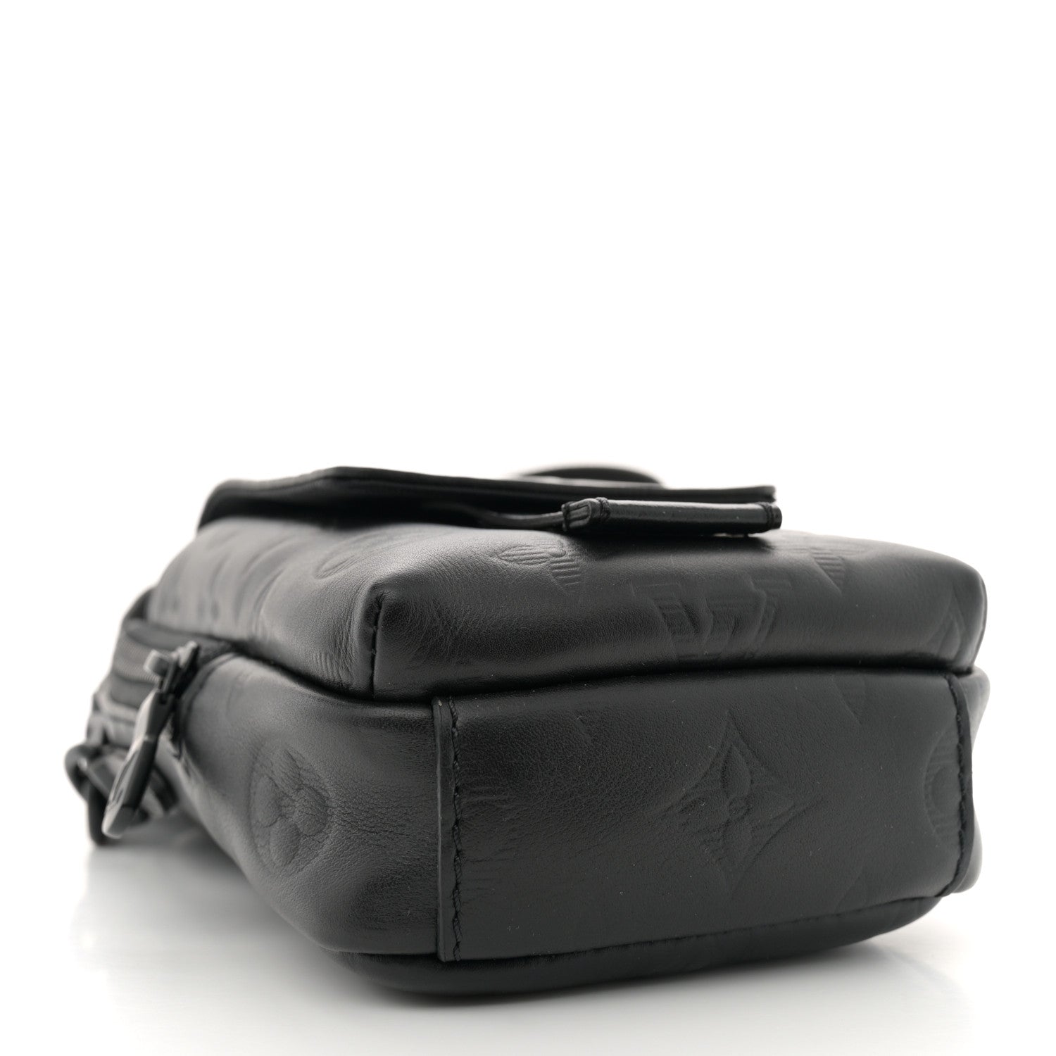 Louis Vuitton Calfskin Monogram Shadow Double Phone Pouch NM Black 4 of 11