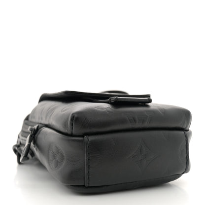 Louis Vuitton Calfskin Monogram Shadow Double Phone Pouch NM Black 4 of 11