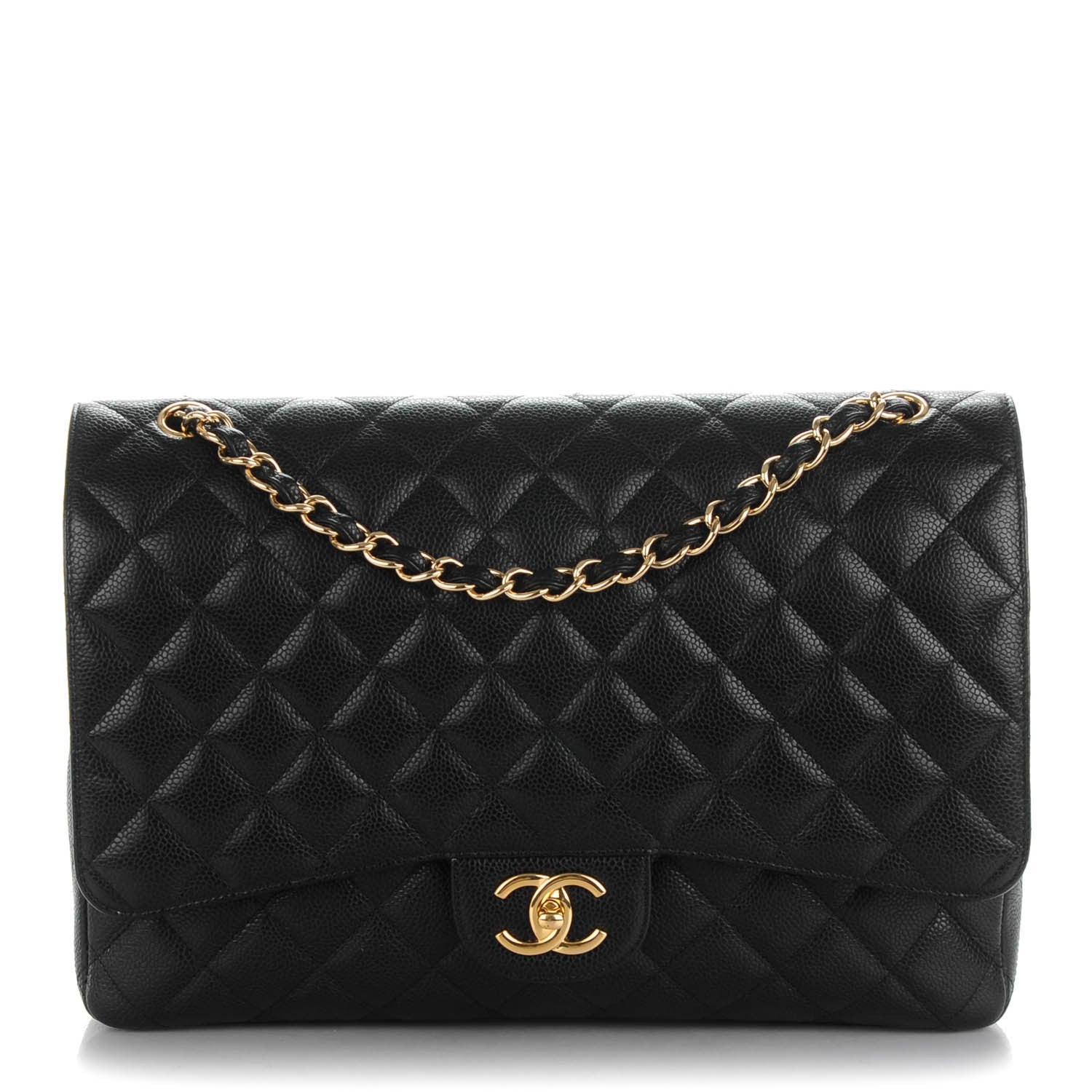 Chanel Caviar Quilted Maxi Double Flap Black 1 of 10