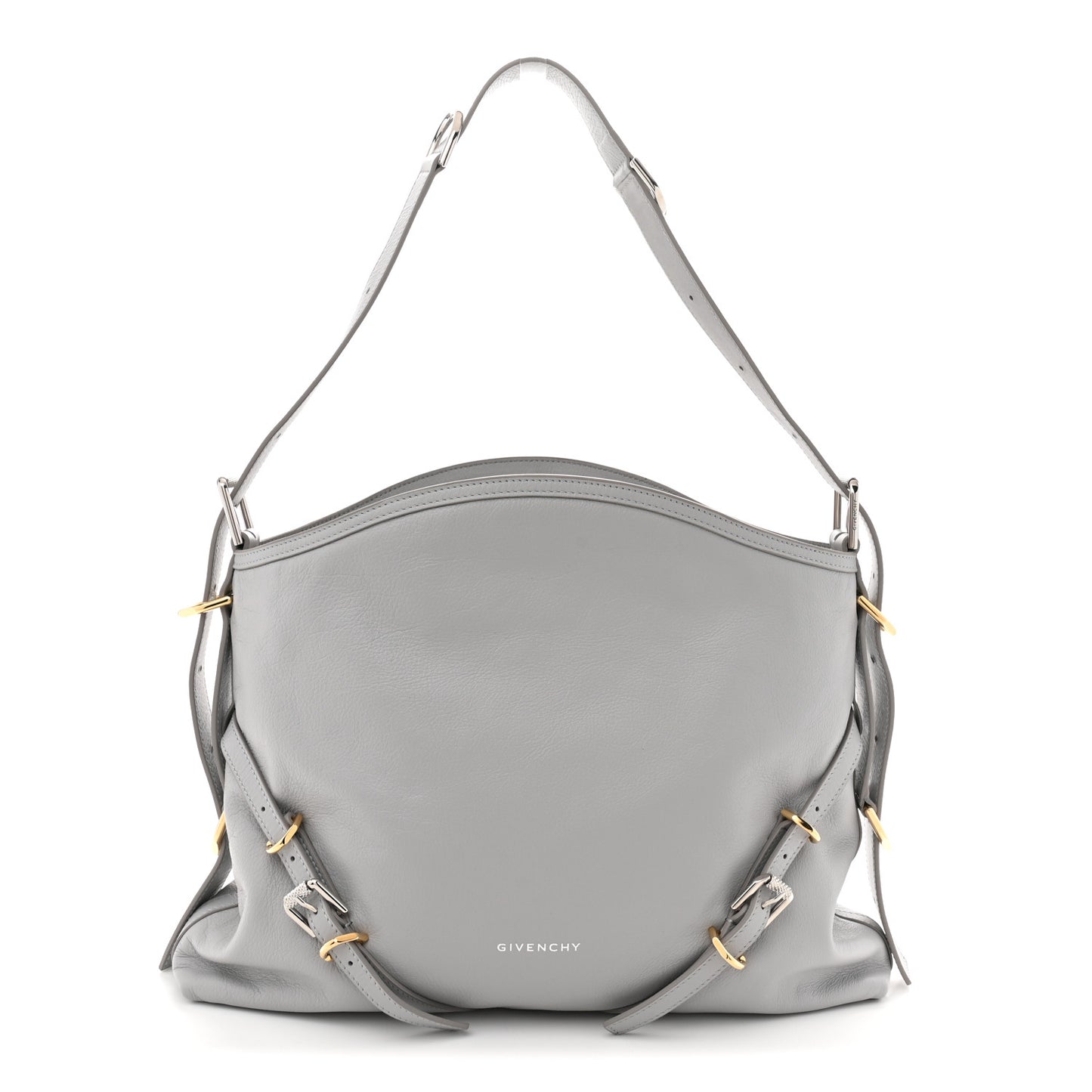 Calfskin Medium Voyou Bag Light Grey
